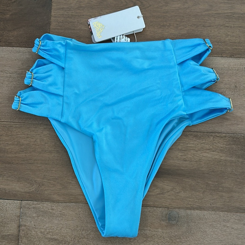 New agua bendita with tags Vibrant Blue Bikini Set size small - Picture 3 of 6